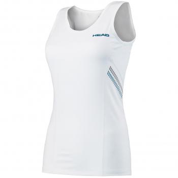 Head Club Tank Top Womens Camiseta de Tirantes, Mujer, Blanco y Azul Marino, Large