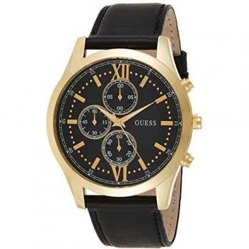 Guess Hudson Mens Dress Chronograph Gold Round W0876G5