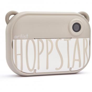 Cámara fotográfica instantánea Hoppstar Artist Insta Print beige con impresión rápida, diseño compacto y fácil de usar