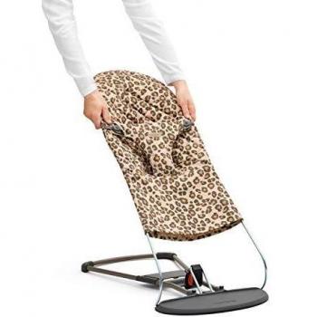 BABYBJÖRN Asiento de Tela para Hamaca, Algodón, Beige/Leopardo