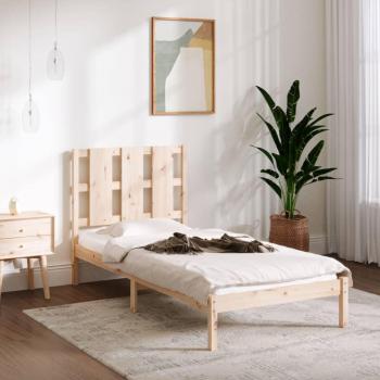 Cama de madera maciza 75x190 cm pequeña individual