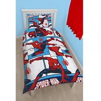 Character World Disney Spiderman Ultimate Parker - Juego de ropa de cama individual, multicolor
