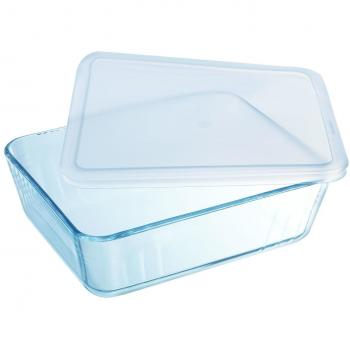 Pyrex Classic - Recipiente rectangular con tapa, 19 x 14 x 4 cm, 0,8 litros