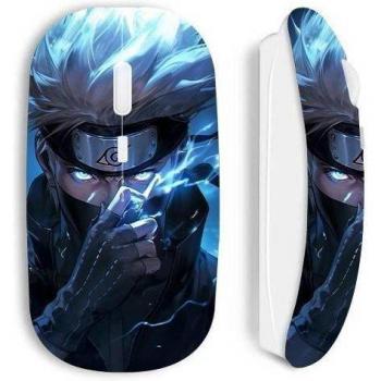 Ratón inalámbrico blanco fanart Kakashi Hatake anime