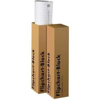 Bloc de papel reciclado LANDRÉ para flipchart, cuadrícula 25 mm, 68 x 99 cm, 80 g/m², paquete de 20 hojas