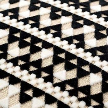 Madura 13231 BACKGAMMON-Funda de cojín, color negro y beige, 40 x 40 cm