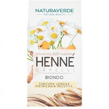 Henné Biondo Naturaverde 100g - Colorante Vegetal para Cabello Rubio