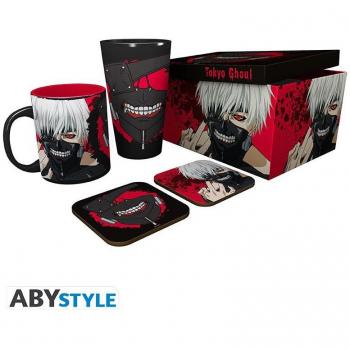 Pack Tokyo Ghoul con Vaso, Taza y Posavasos de Ken Kaneki