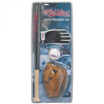 Midwest Junior Baseball Set Guantes de bateo para hombre guante de béisbol bate y bola
