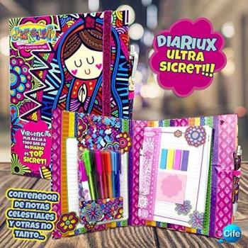 Virgencita- Distroller Ultra Secreto Diario con Bolso Cool, Multicolor