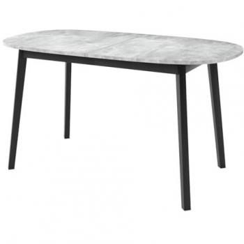 Mesa Edmond 114, Alargable, Aglomerado Laminado, Mármol Gris y Negro, 150 x 80 x 77 cm