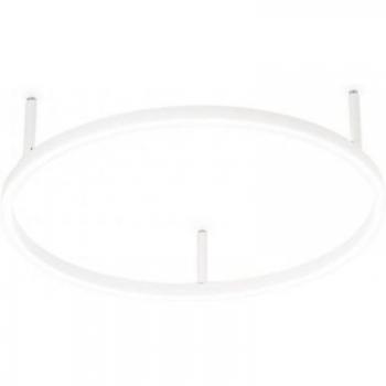 Plafón LED integrado Oracle Metal, aluminio blanco 1 bombilla 7cm, Ideal Lux - oracle Aro Led Integrado Semi Empotrado Blanco 50cm 3000K