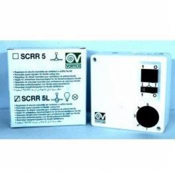 Kit de Control de Velocidad Vortice SCRR5L para Ventiladores de Techo, 5 Posiciones, Instalación en Pared o Empotrada, Color Blanco, Hecho en Italia