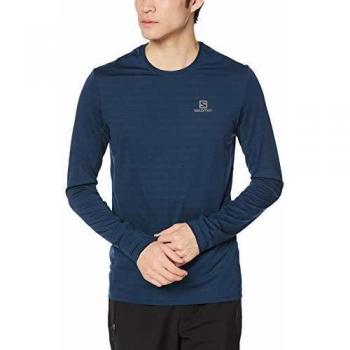 SALOMON XA LS tee M Camiseta Deportiva de Manga Larga, Mezcla de sintéticos, Hombre, Azul
