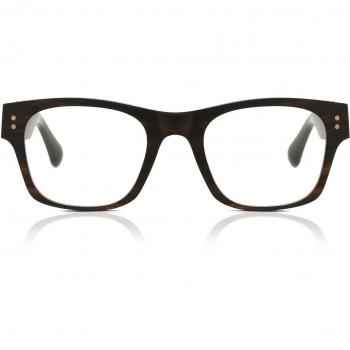 Square Full Rim Wood Men's Prescription Glasses - Brown - Size 50 - Blue Light Block Available - Free Lenses - Oh My Woodness!