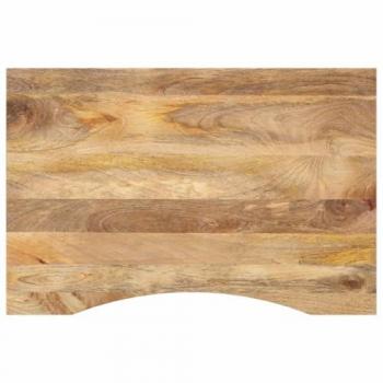 vidaXL Desk Top with Curve 80x60x2.5 cm Solid Wood Rough Mango