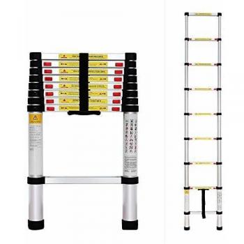 Escalera Telescópica Plegable 2,6 Metros - Carga Máxima 150 kg - Estándar EN131