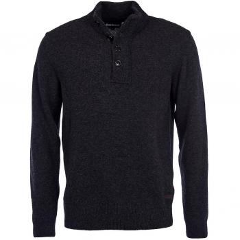 Barbour Patch Half Zip Men's Jumper - Charcoal - Size Large