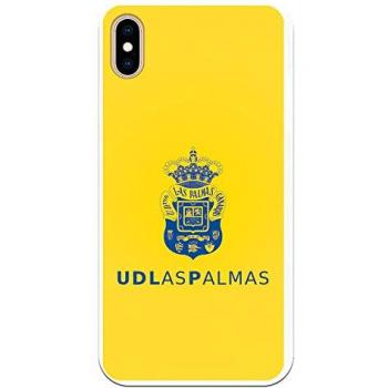 Funda Original para iPhone XS Max - Las Palmas Escudo Azul con Fondo Amarillo - Licencia Oficial