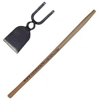 Azadilla Plana de 33 cm y Horquilla Jardín con Mango de 120 cm - Doble Uso Suinga