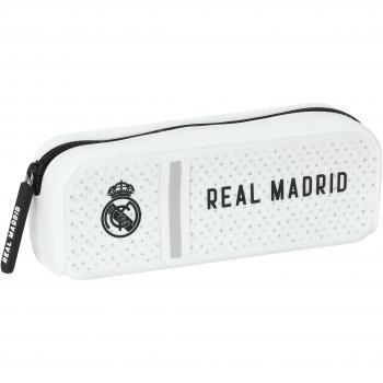 Portatodo cuadrado de silicona Real Madrid C.F. 1ª equipación 24/25 blanca y gris
