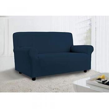 Sogni e capricci Funda para sofà vanity 100% suave algodòn, azul oscuro, 3 Places