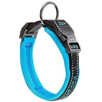 Collar para perros Sport Dog C15/35, ajustable 25-35 cm, 15 mm de ancho, con acolchado suave y costuras reflectantes, color azul
