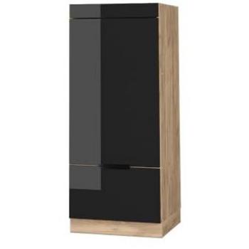 Armario para microondas Fame-Line, Roble negro alto brillo, 60 cm