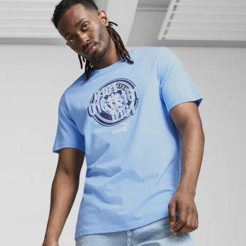 Puma Manchester City 2024-2025 Men's FtblCulture Short Sleeve T-Shirt - Blue