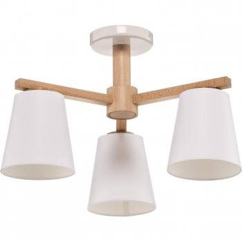 Lamkur Plafón Canditia, 3 luces, tipo de producto: plafón, características: 3 luces, diseño moderno, acabado en blanco
