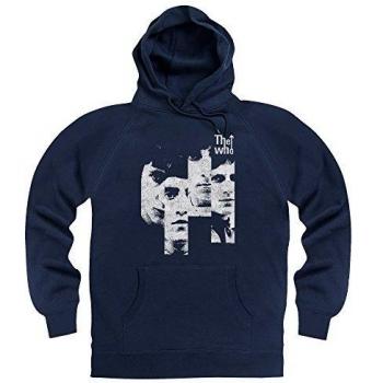 Official The Who Sudadera con capucha Photo Sections, Para hombre, Azul marino, M