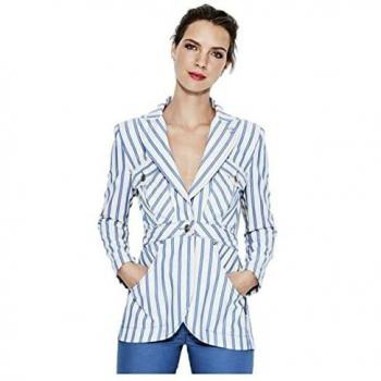 H Preppy Blazer Rayas para Mujer Modelo 2338 Color Azul. (XS