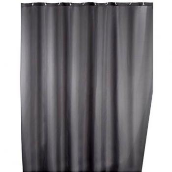 Cortina de ducha anti-moisés gris 180 x 200 cm, lavable y de poliéster WENKO