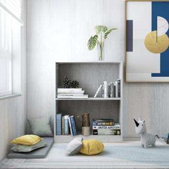 Estantería de madera contrachapada gris hormigón 60x24x74,5 cm