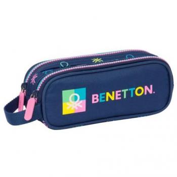 Estuche doble con asa Benetton Cool de 21x8x6cm