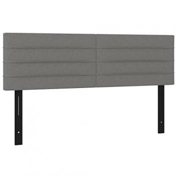 Cabeceros 2 unidades tela gris oscuro 72x5x78/88 cm