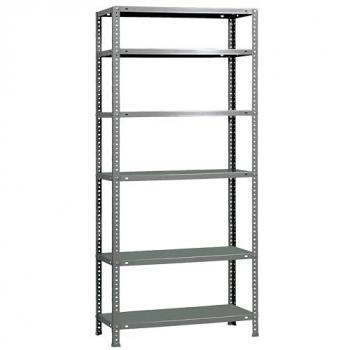 Estantería metálica SimonRack Advantage, 2000x900x300 mm, 6 estantes ajustables, soporta 75 kg de punto de flexión por balda, color gris