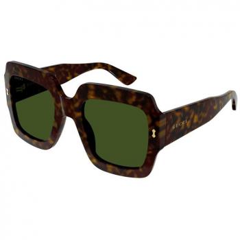 Gucci Square Sunglasses GG1111S-002, Brown Unisex, Size: 53 MM