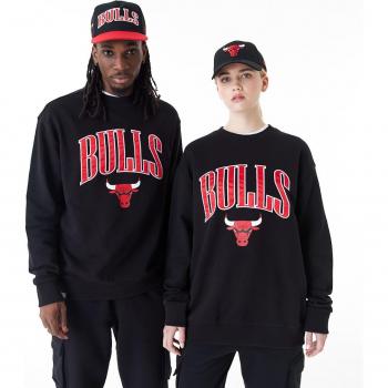 New Era Unisex Black Chicago Bulls Arch Graphic Crewneck Sweatshirt Size S