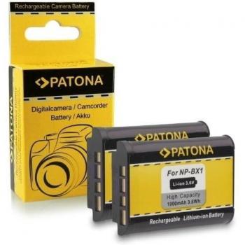 2x Batería NP-BX1 para Sony CyberShot DSC-HX50 / HX50V | DSC-HX300 | DSC-RX1 / DSC-RX1R | DSC-RX100 / DSC-RX100 II | DSC-WX300 | HDR-AS15 | HDR-GW66 | HDR-GWP88