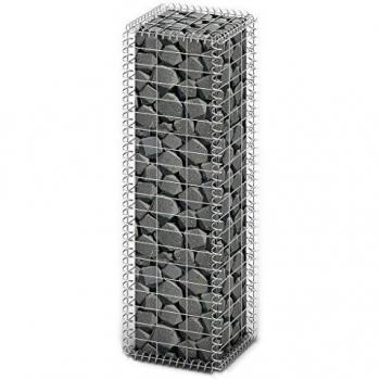 vidaXL Gavión Cesta Pared con Tapas Alambre Galvanizado 100 x 30 x 30 cm