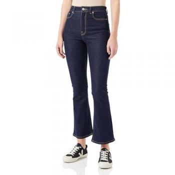 Turin High Waist Bootcut Jeans for Women - Dark Blue Denim