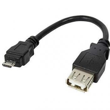 Adaptador USB 2.0 Micro-USB B macho a USB-A hembra, 0,1 m