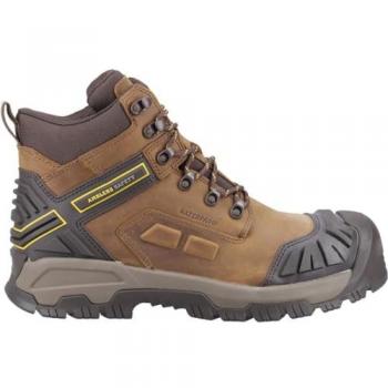 Amblers Safety Quarry Waterproof Leather Safety Boots for Men - Brown, Size UK 10.5 (EU 45)