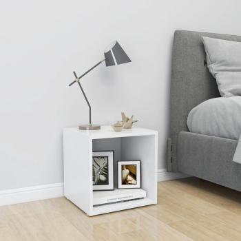 Mueble TV madera contrachapada blanco 37x35x37 cm vidaXL