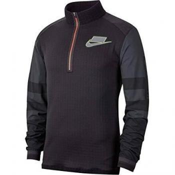 NIKE Wild Run Camiseta de Manga Larga, Negro/Off Noir/Plateado Reflectante, Extra-Large para Hombre