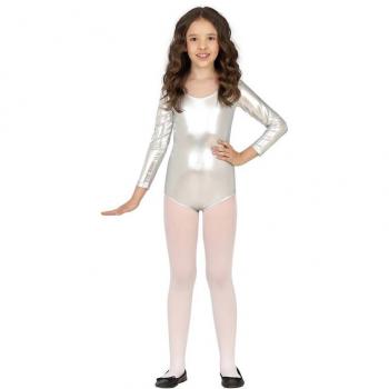Guirca Body Plata Metalizado Manga Larga para Niños