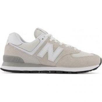 Zapatillas New Balance 574 para hombre, color beige, modelo v2 Evergreen gris blanco, talla 40