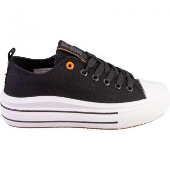 Zapatillas de deporte para mujer REFRESH 171930, lona negra con cordones