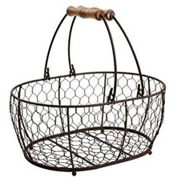 Cesta Ovalada de Alambre Provence T&G con Asas Marrón - Pack para Catering